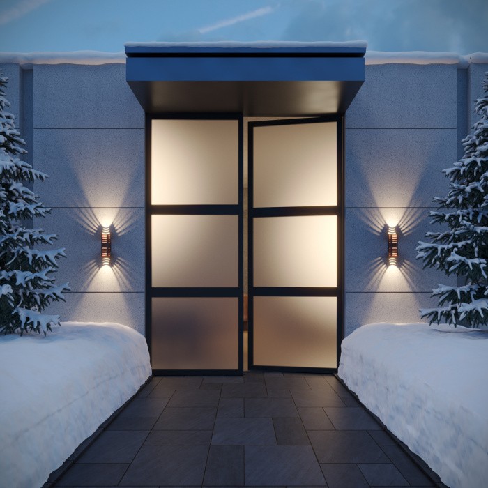 359539 NOVOTECH STREET NETZ коричневый уличный настенный светодиодный светильник IP65, 2*5W, 3000К