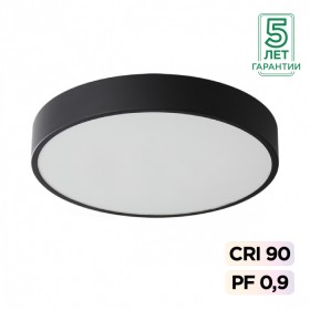 7758/36L SONEX MITRA Черный накладной/подвесной светодиодный светильник QUASAR - 2й свет LED (30W+6W) 4000K+4000K, металл/акрил, 40см диаметр