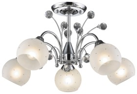 707-107-05 VELANTE потолочная люстра, хром, E27*5*60W, 59см диаметр