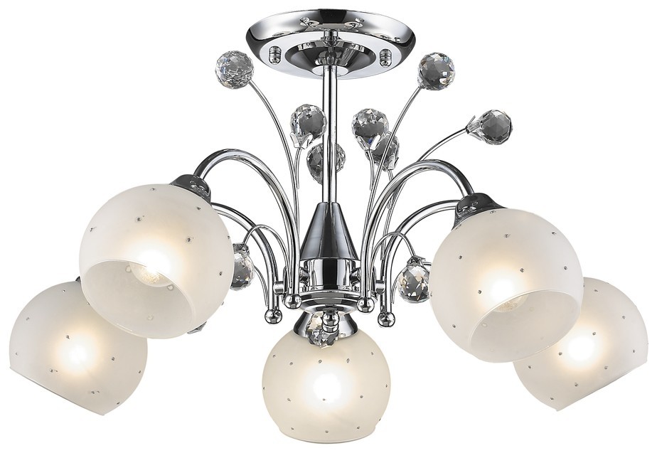 707-107-05 VELANTE потолочная люстра, хром, E27*5*60W, 59см диаметр