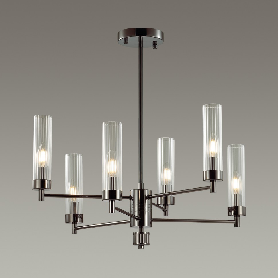 5275/6C LUMION CLASSI Люстра потолочная KAMILLA, E14*6*40W, черный хром