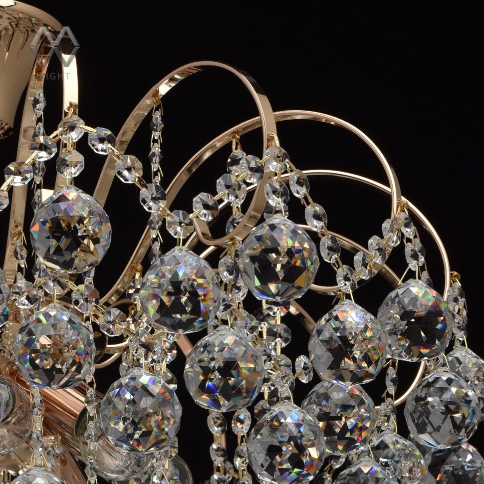 232016708 MW-Light Люстра потолочная хрустальная Жемчуг