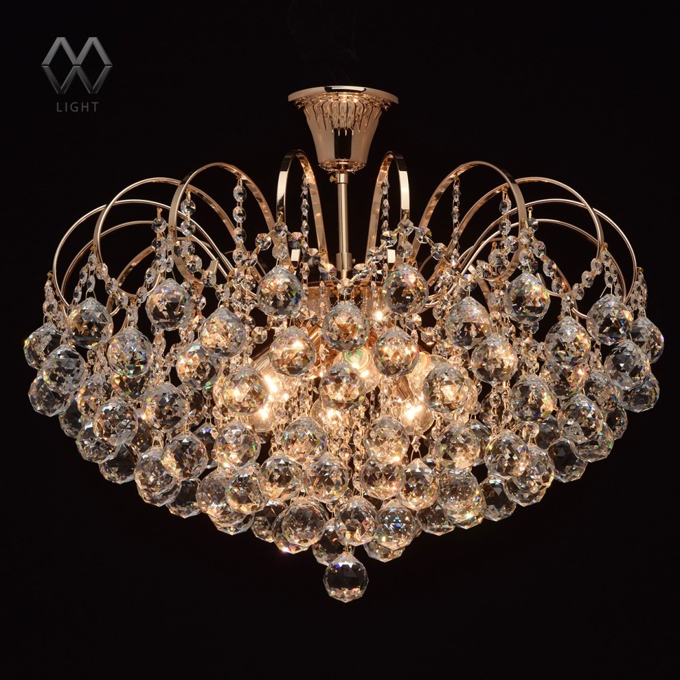 232016708 MW-Light Люстра потолочная хрустальная Жемчуг