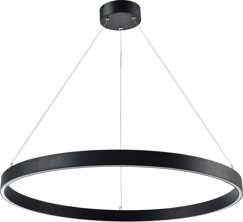 748037 LIGHTSTAR Saturno черная светодиодная подвесная люстра 80см, 48W, 3000-6000K