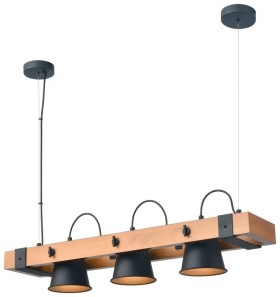 551-703-03 VELANTE подвесной светильник из дерева, E27*3*40W, 80см