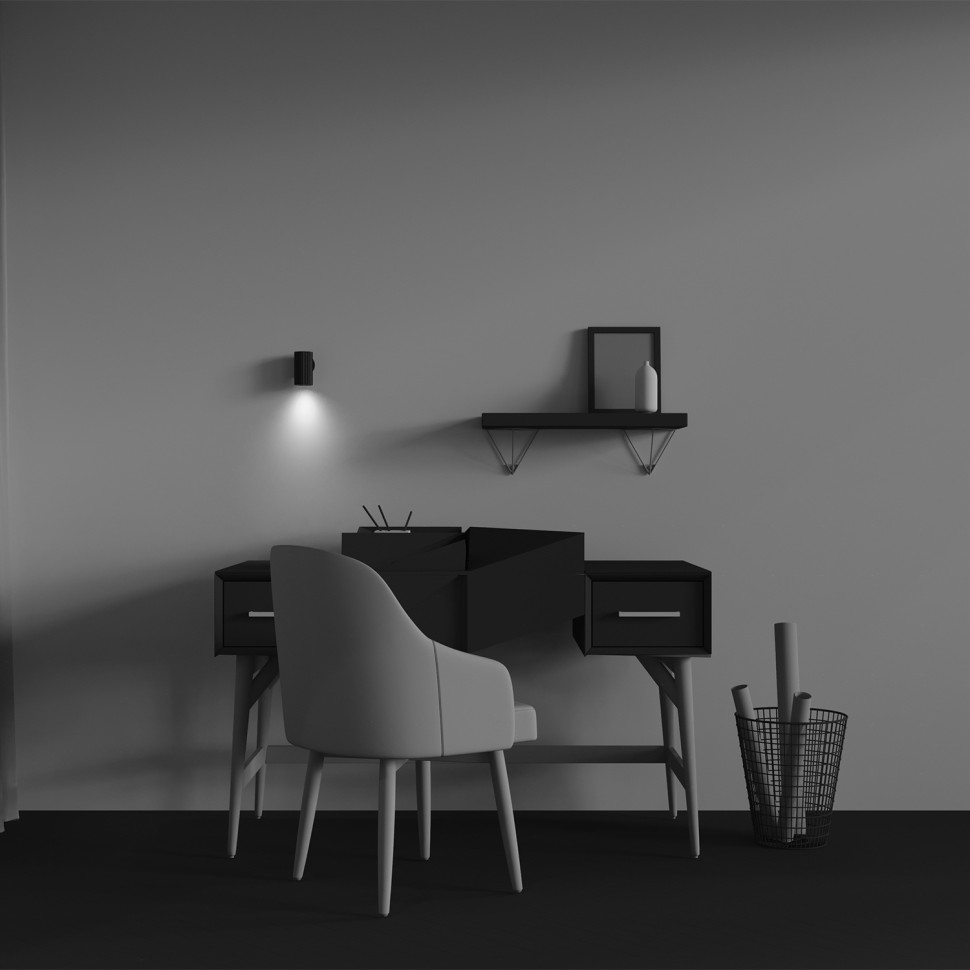 C106WL-01-GU10-B MAYTONI черный настенный светильник Calipso