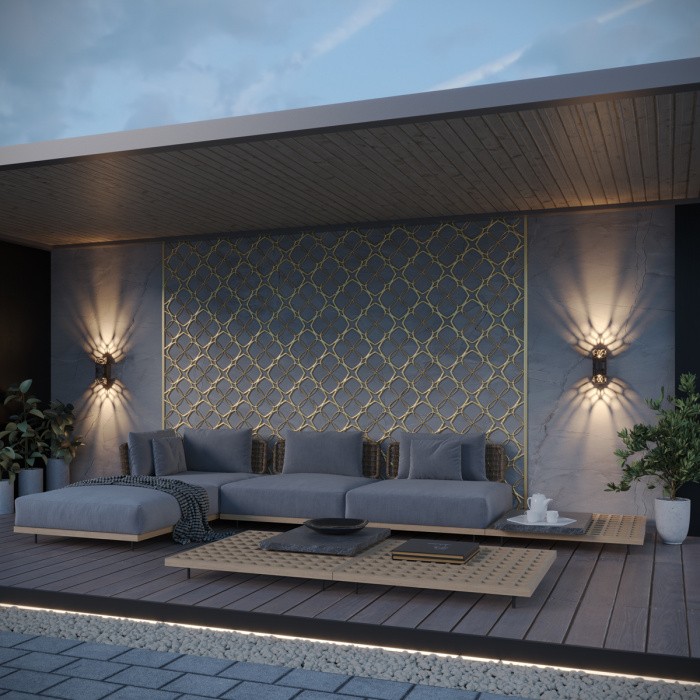 359537 NOVOTECH STREET NETZ черный уличный настенный светодиодный светильник IP65, 2*5W, 3000К