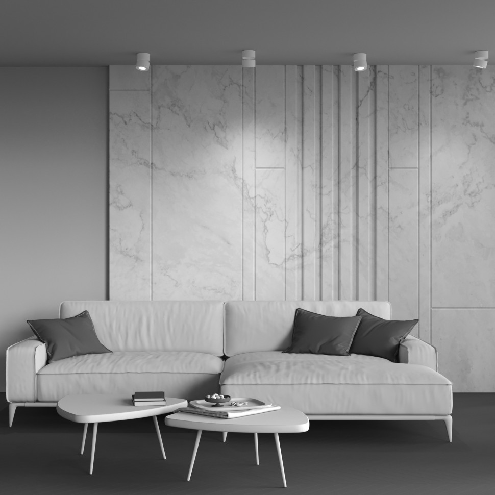 C084CL-15W3K-W Maytoni Technical Накладной белый светодиодный светильник Yin диаметр 100мм 3000K, 1x15Вт, 24°