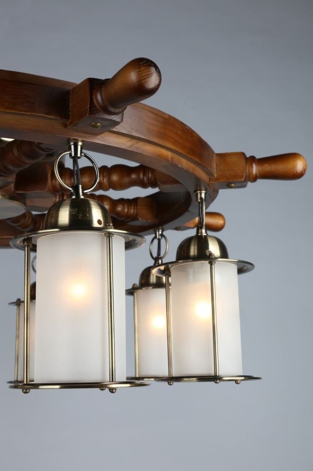 OML-50307-08 Omnilux Ferro Люстра потолочная в морском стиле Штурвал