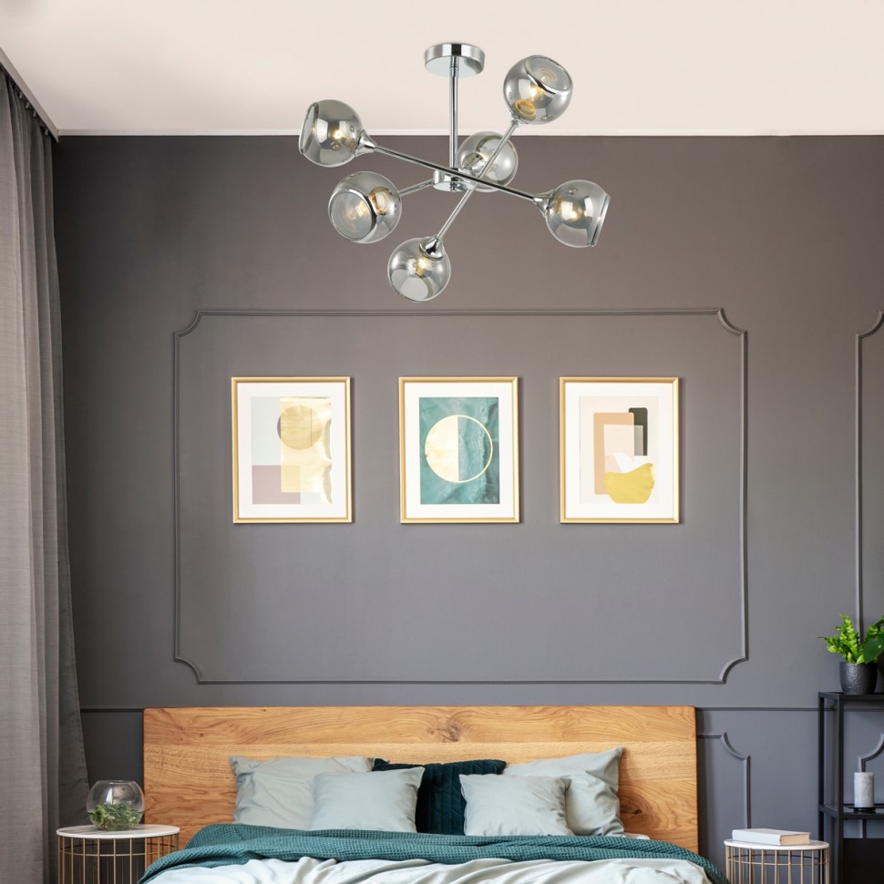 4530/6C LUMION Люстра потолочная на штанге SANDRA, Е27*6*60Вт