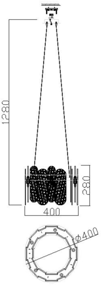 FR5141PL-05BS FREYA подвесная люстра Deserto, G9*5*35W
