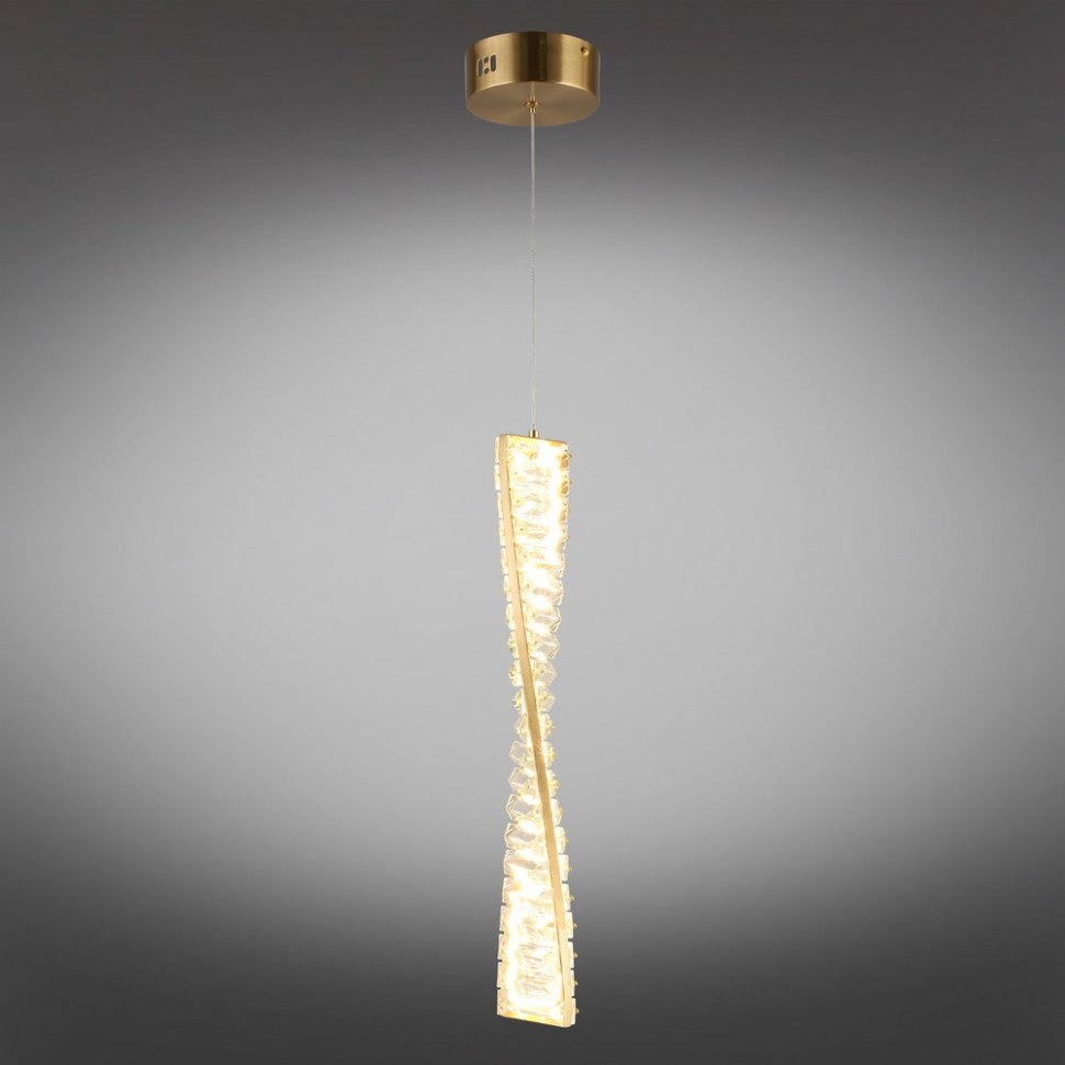 APL.045.06.10 Aployt подвесной светодиодный светильник Olimp, хрусталь, бронза, 10W, 3000K