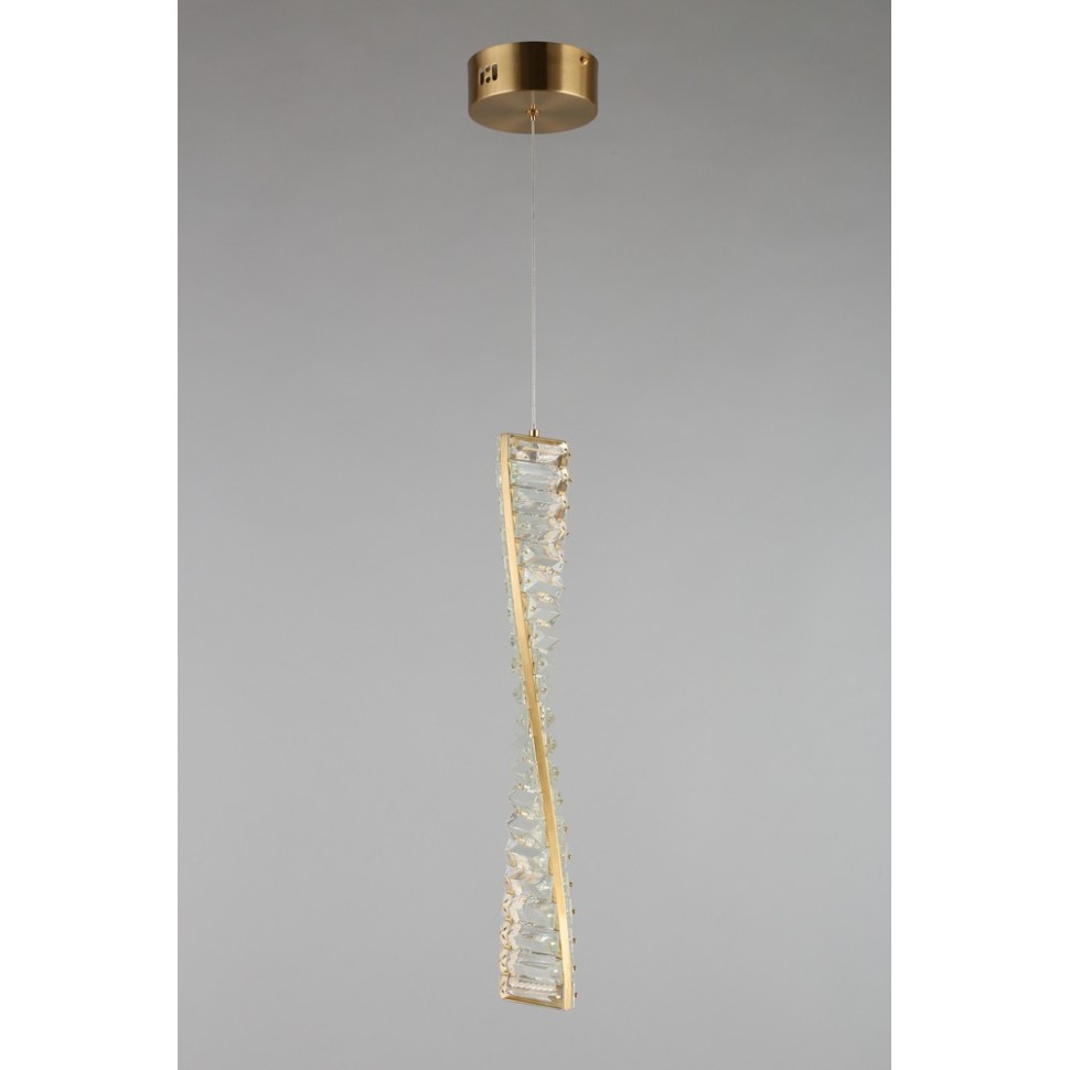 APL.045.06.10 Aployt подвесной светодиодный светильник Olimp, хрусталь, бронза, 10W, 3000K