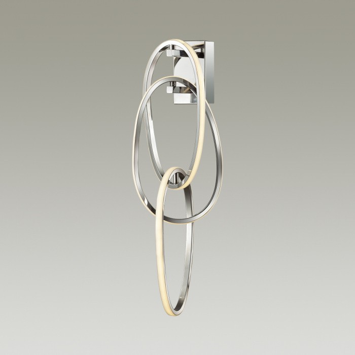 4891/33WL ODEON LIGHT EXCLUSIVE Настенный светодиодный светильник SPACE, 33W, 4000K, хром/акрил 