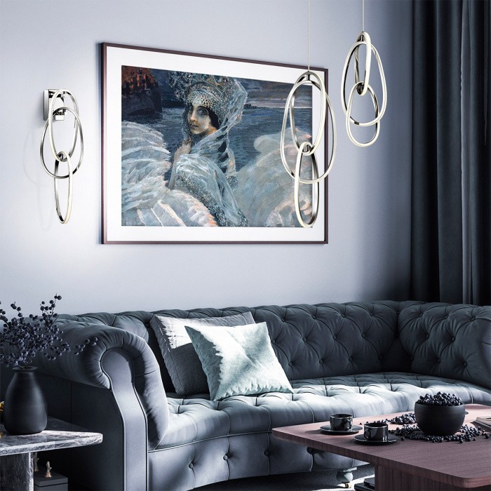 4891/33WL ODEON LIGHT EXCLUSIVE Настенный светодиодный светильник SPACE, 33W, 4000K, хром/акрил 