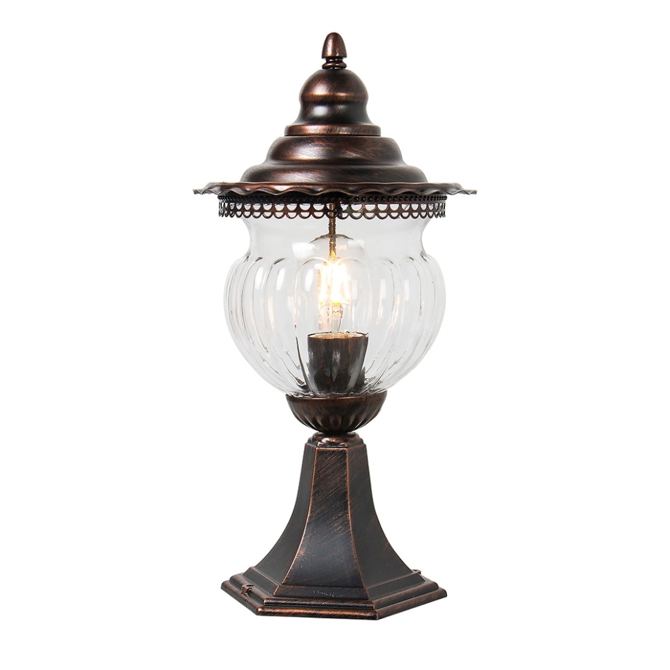 11622 FERON Наземный фонарь Флер, IP44, коричневый с патиной, 39см