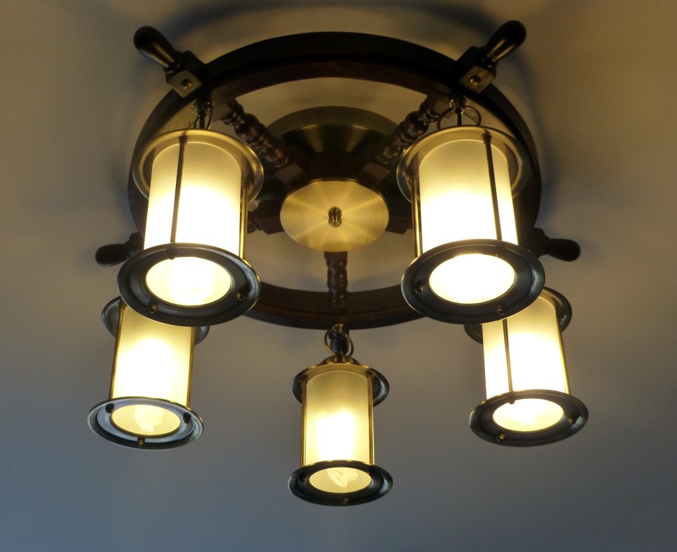 OML-50307-05 Omnilux Ferro морская потолочная люстра Штурвал