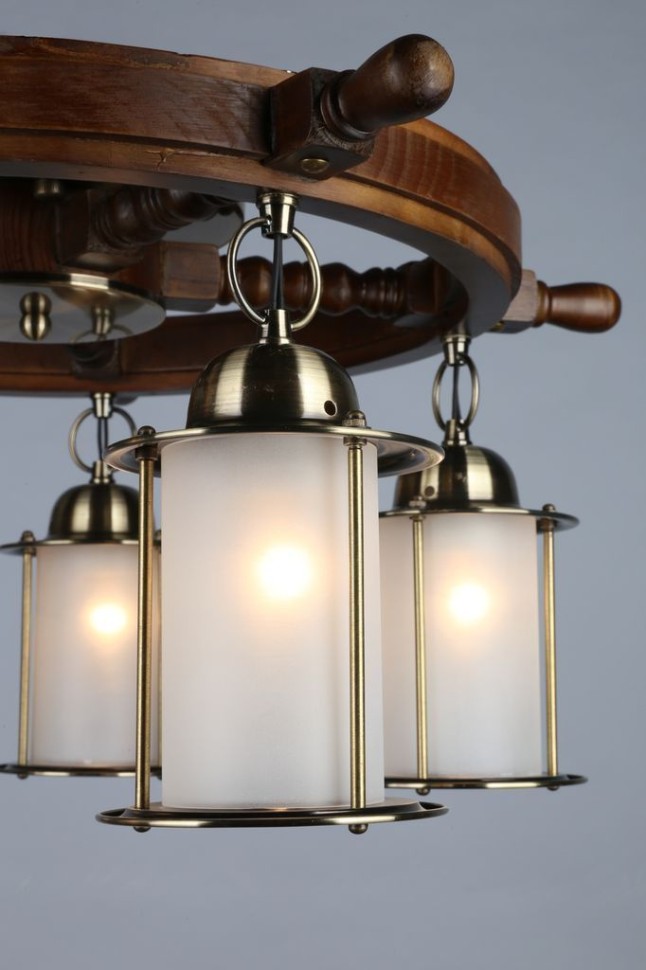 OML-50307-05 Omnilux Ferro морская потолочная люстра Штурвал