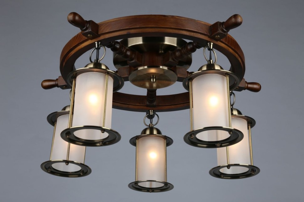 OML-50307-05 Omnilux Ferro морская потолочная люстра Штурвал