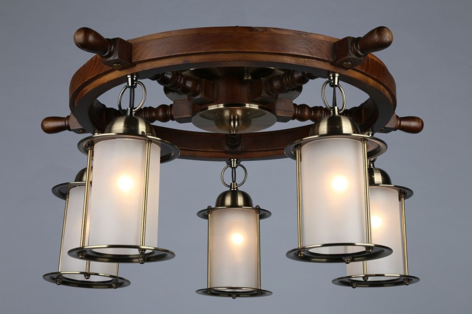 OML-50307-05 Omnilux Ferro морская потолочная люстра Штурвал