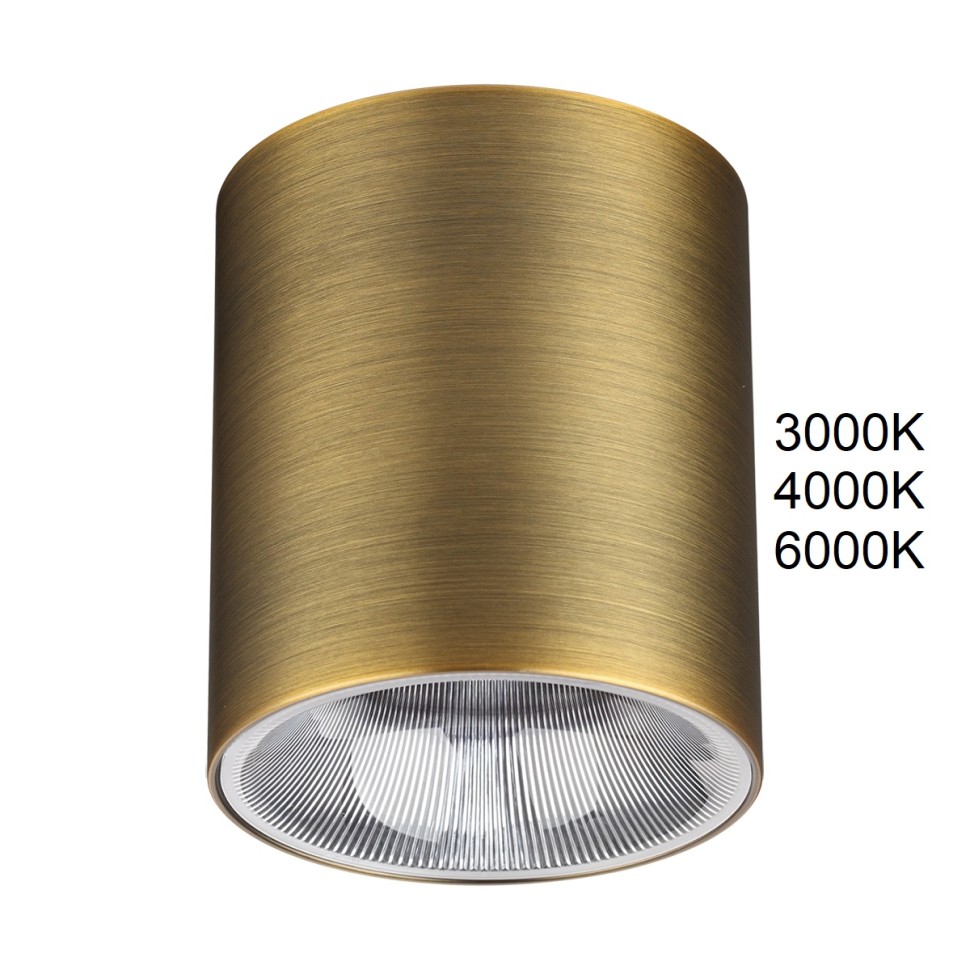 7137/12CL ODEON LIGHT HIGHTECH Накладной светодиодный светильник BRIM, 12W, 960Лм, 3000K/4000K/6000K, угол рассеивания 36°, бронза