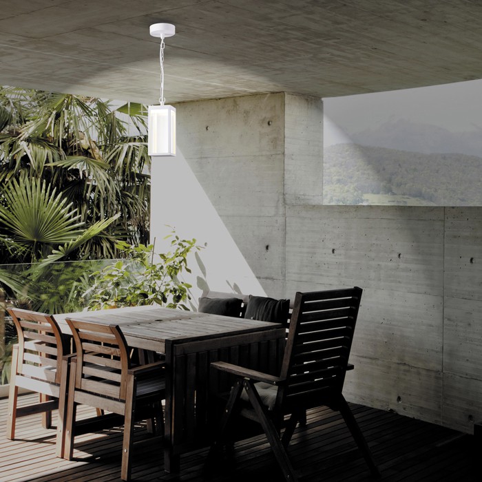 358122 NOVOTECH белый уличный подвесной светильник IVORY LED, 10W, IP54, 4100K, 780Lm