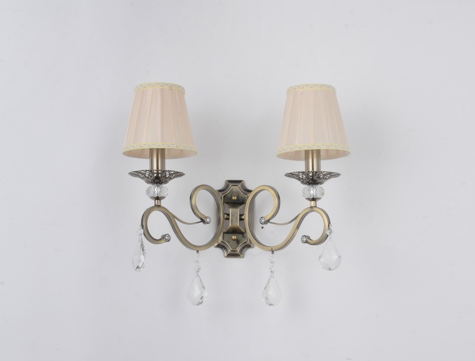 OML-79111-02 OMNILUX бра Belluno, бронза и бежевый, E14*2*40W