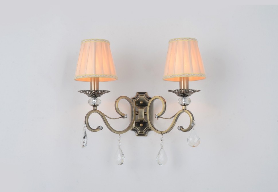 OML-79111-02 OMNILUX бра Belluno, бронза и бежевый, E14*2*40W