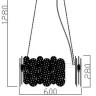FR5141PL-08BS FREYA подвесная люстра Deserto, G9*8*35W, 60см