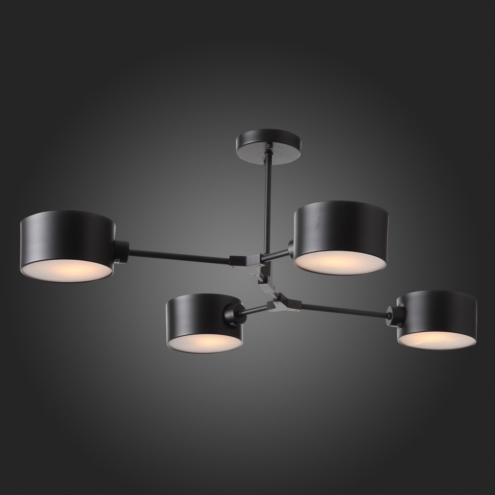 SLE183402-04 EVOLUCE черный потолочный светильник на штанге Gimento, E14*4*40W