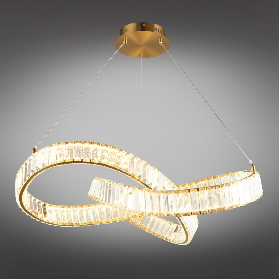 APL.045.03.48 Aployt подвесная светодиодная люстра Olimp, хрусталь, бронза, 48W, 3000K