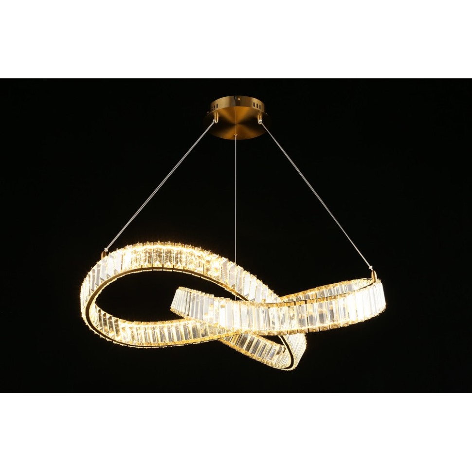 APL.045.03.48 Aployt подвесная светодиодная люстра Olimp, хрусталь, бронза, 48W, 3000K