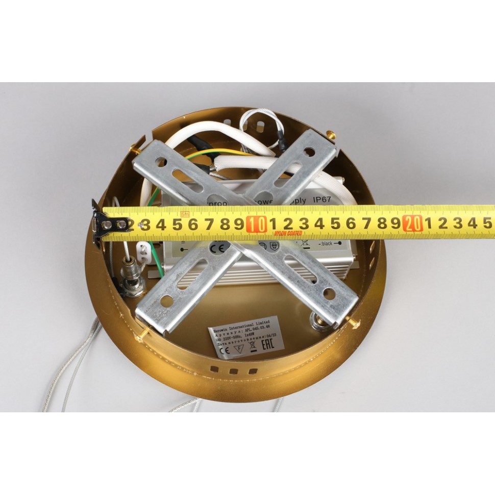 APL.045.03.48 Aployt подвесная светодиодная люстра Olimp, хрусталь, бронза, 48W, 3000K