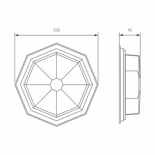 GL 1023D Elektrostandart Telarana уличный настенно-потолочный светильник IP44, E27*1*60W
