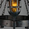 APL.500.03.08 APLOYT Simona подвесная люстра в замковом стиле "Факелы" под ковку, 8 ламп - 4хЕ27 + 4хGU10