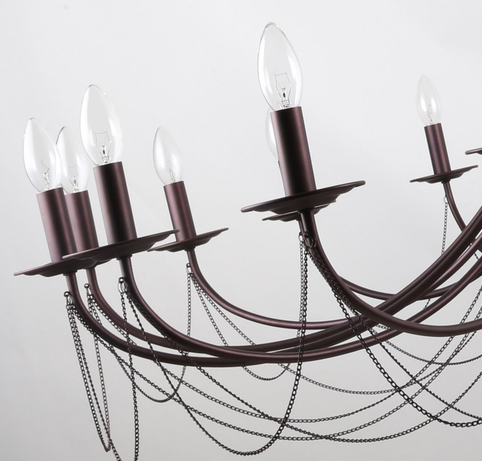 2590-18P F-PROMO подвесная люстра Plini, коричневый, 140см диаметр, Е14*18