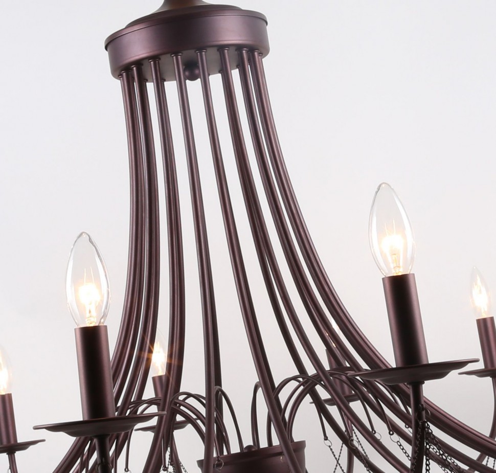 2590-18P F-PROMO подвесная люстра Plini, коричневый, 140см диаметр, Е14*18