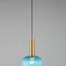 OML-99416-01 OMNILUX Triscina подвесной светильник 20см диаметр, бронза, голубой