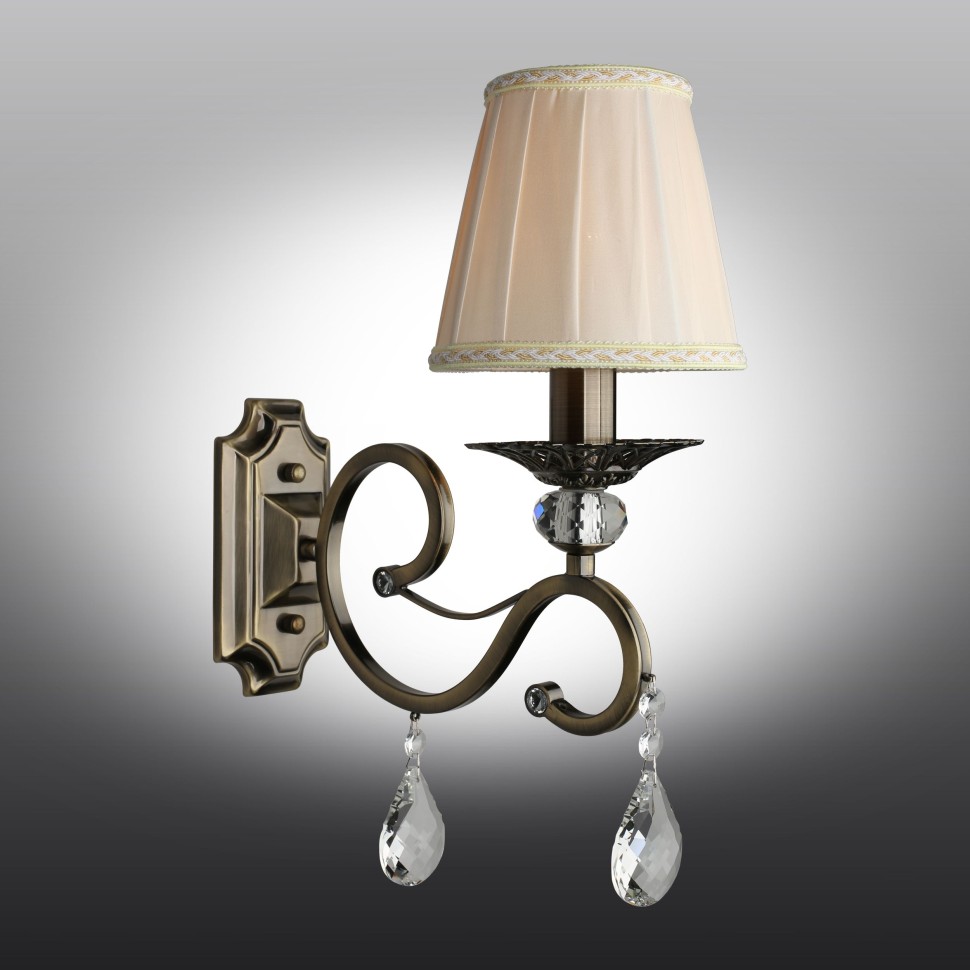 OML-79111-01 OMNILUX бра Belluno, бронза и бежевый, E14*1*40W