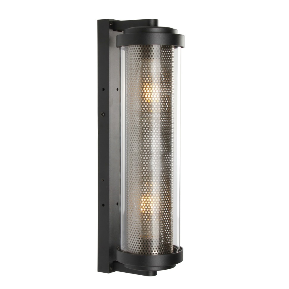 370968 Novotech Street Черный настенный уличный светильник Matrix, IP54, E27*2*25W