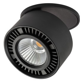213807 LIGHTSTAR Встраиваемый черный светодиодный светильник Forte Inca, 15W, 3000K, 1400Lm, 80мм диаметр