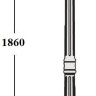 86308 Bl OASIS LIGHT черный уличный столб FES 186см, IP44, E27*1*100W