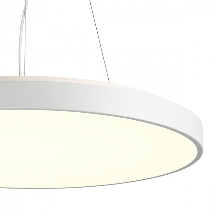 7755/70L SONEX MITRA Белый накладной/подвесной светодиодный светильник QUASAR - 2й свет LED (60W+10W) 3000K+3000K, металл/акрил, 60см диаметр