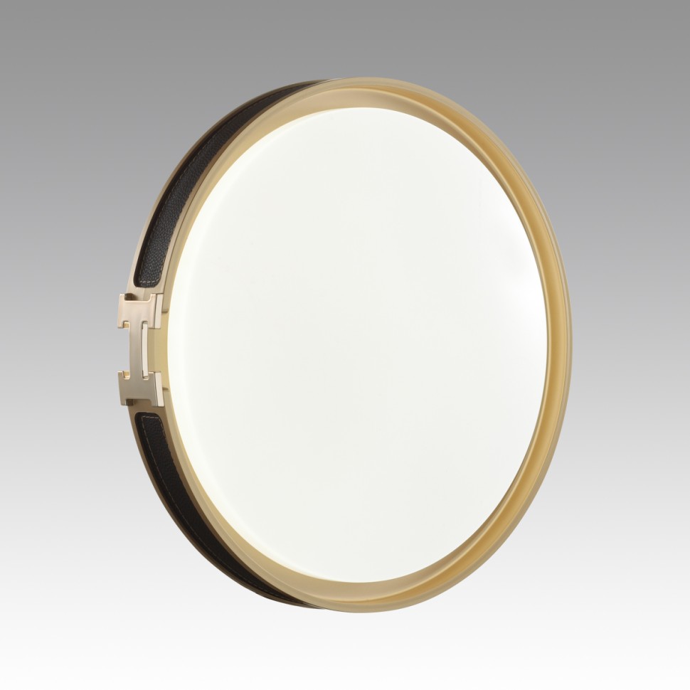 7667/EL SONEX COLOR Настенно-потолочный светильник FAVEMO BLACK, пластик/черный/золото, с пультом LED 70Вт 3000-6000К, 505мм, IP43