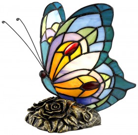 805-844-01 Velante настольная лампа Бабочка Тиффани
