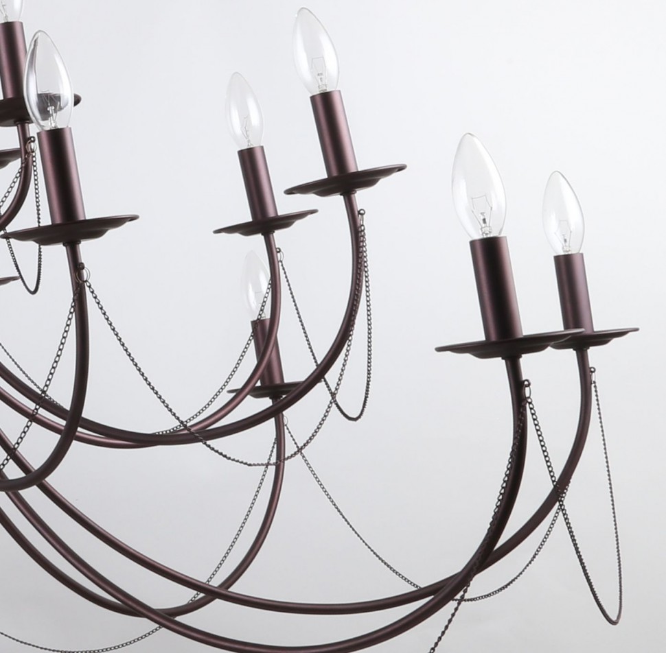 2590-20P F-PROMO подвесная люстра Plini, коричневый, 140см диаметр, Е14*20