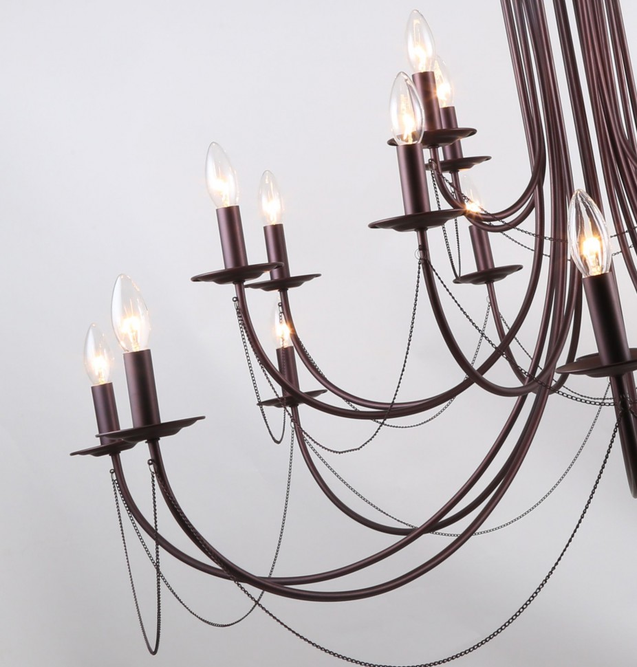 2590-20P F-PROMO подвесная люстра Plini, коричневый, 140см диаметр, Е14*20