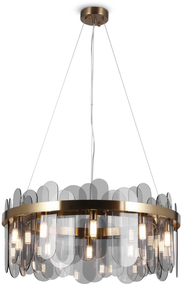FR5141PL-10BS1 FREYA подвесная люстра Deserto, G9*10*35W, 60см, дымчатый
