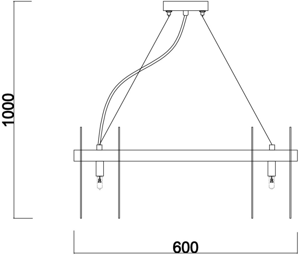 FR5141PL-10BS1 FREYA подвесная люстра Deserto, G9*10*35W, 60см, дымчатый