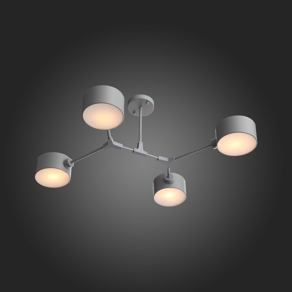 SLE183702-04 EVOLUCE серый потолочный светильник на штанге Gimento, E14*4*40W